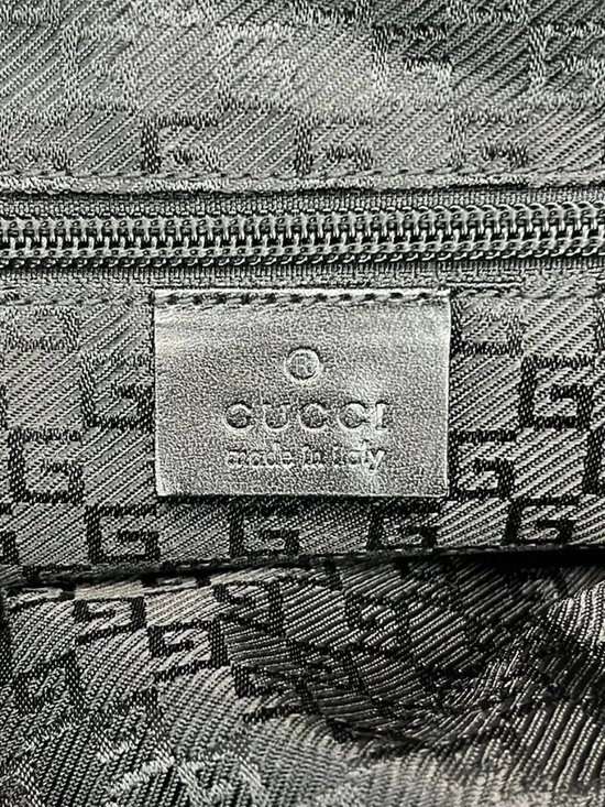 GUCCI Shelly (Web) 122348 Black Green Red Nylon - Backpack main image 6